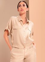 Blazer met overhemdkraag 