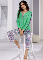 Pyjama met knoopsluiting, duurzame katoenteelt 