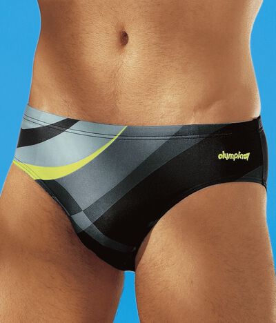 Olympia zwembroek in slipvorm met kleurrijk printdessin 