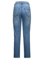 Chique jeans met prachtige glitters en franjes aan de zoom 