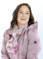 Sjaal met fantasiebloesem 