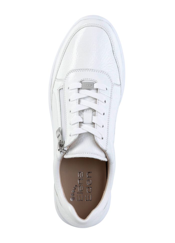ELENA EDEN, comfortabele damessneakers, breedte G, met uitneembaar voetbed WIT