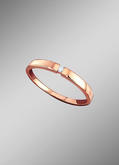 Solitaire-ring met briljant 
