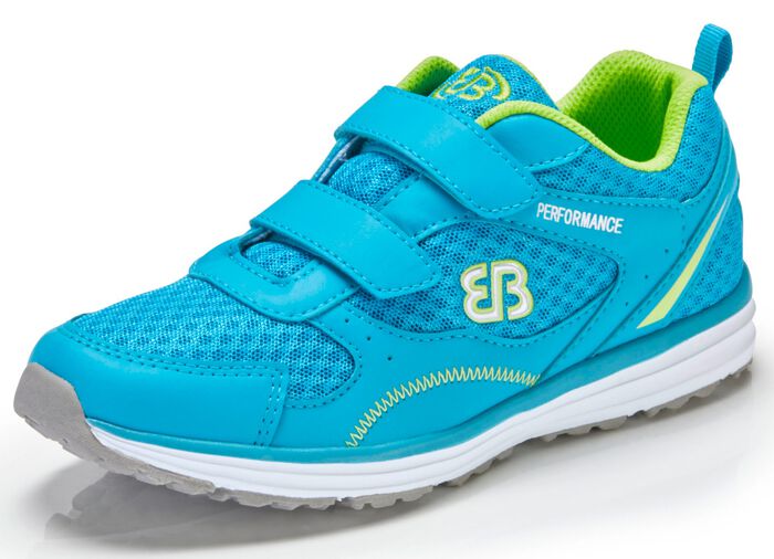 Slippers met contrasterende biezen TURQUOISE