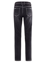 Jeans met siernaden en strass-steentjes ZWART