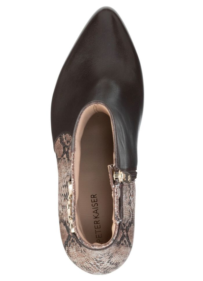 Peter Kaiser, trendy dames enkellaarsjes, met rits TAUPE-MOKKA