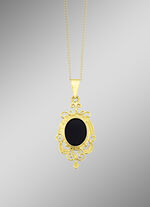 Filigraan hanger met beh. onyx 