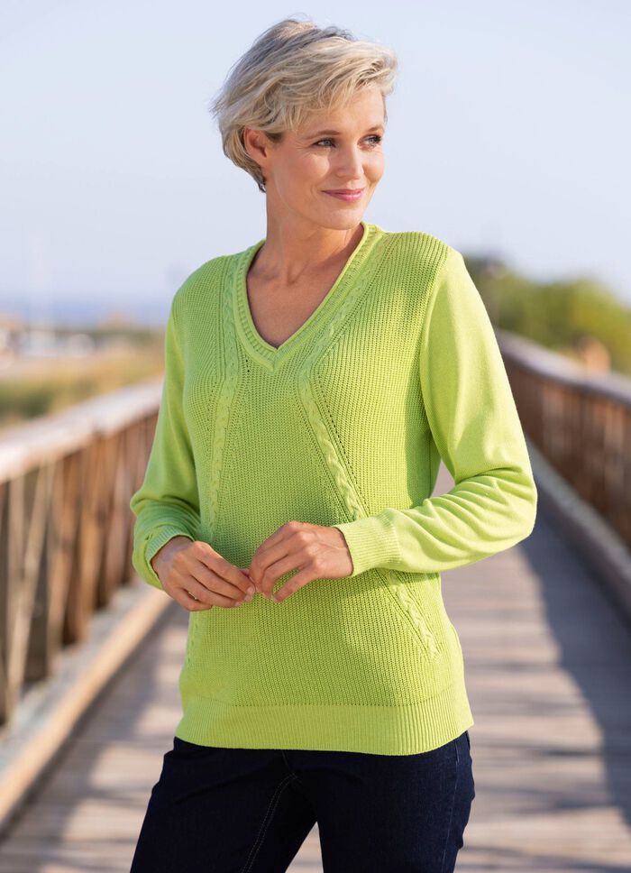 Trui met structuurmix 