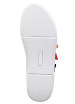 Andrea Conti pantoffels met kleurrijke, decoratieve elastische banden WIT