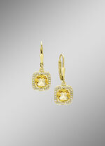 Elegante glans: oorbellen met echte citrien 