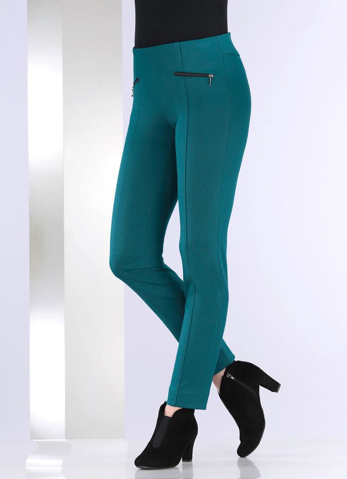 Broek met zakken met ritssluiting 