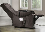 TV-fauteuil met wielen en veerkern DONKERBRUIN