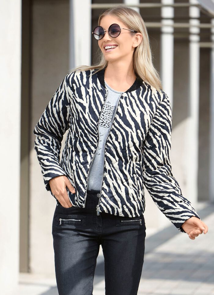 Omkeerbaar kort jasje in blouson-look 