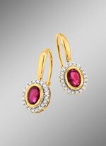 Oorbellen met robijn diamanten 