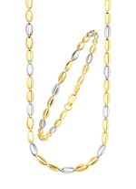 Opengewerkte set in tweekleurig 