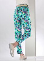 Enkellange broek met felgekleurde inkjetprint 
