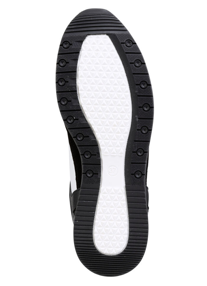 ELENA EDEN sneakers van nappa en suède ZWART-WIT
