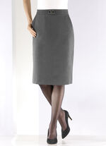 Rok in een slanke snit GRIJS GEMÊLEERD