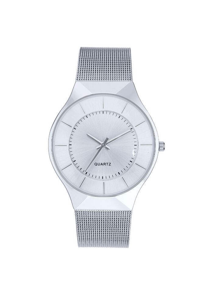 Quartz horloge met metalen kast 