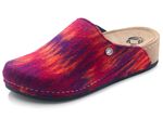 Mubb pantoffels gemaakt van wolvilt ROOD-MEERKLEURIG