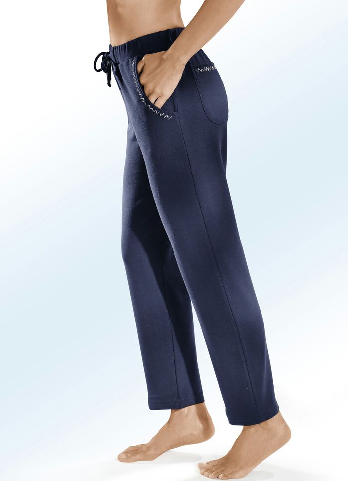 Broek met decoratieve klinknagels MARINE