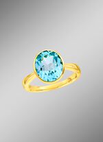 Damesring met blauwe topaas 