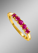 Damesring met echte robijnen 