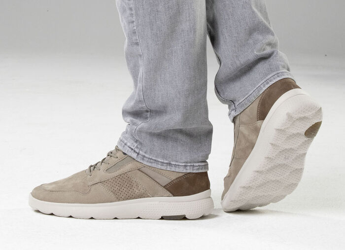 Waldl&auml;ufer veterschoen met decoratieve perforatie ZANDBRUINE JEANS