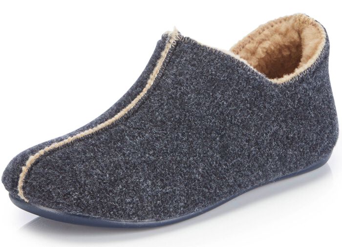 Laurina vilten pantoffels gemaakt van gerecycled polyester MARINE