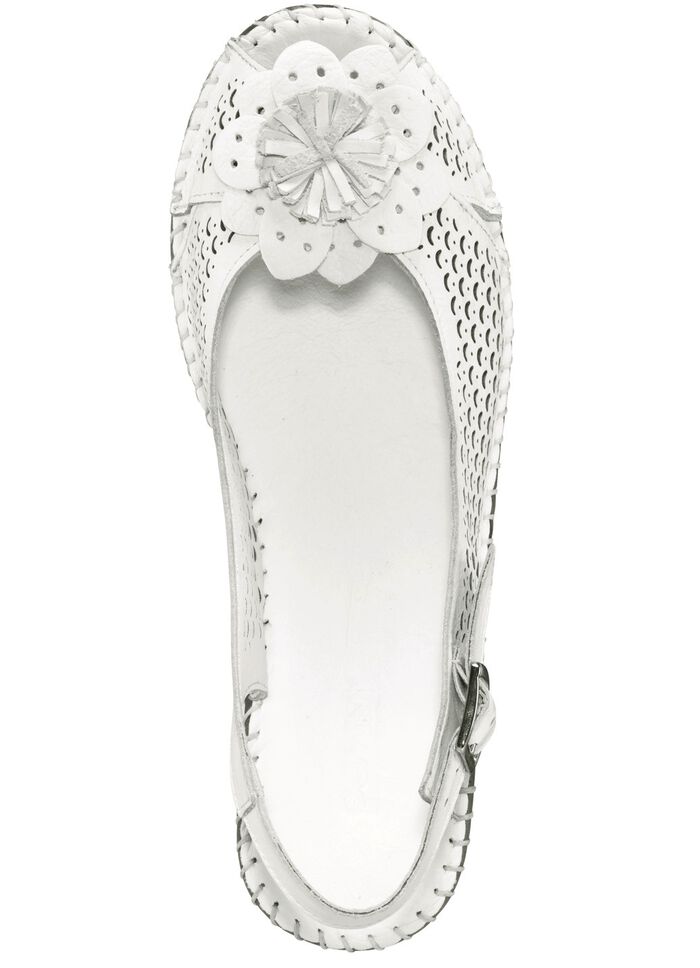 Gemini, zomerse damessandalen, breedte G, met elastische band WIT