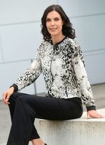 Blousejasje met zwart ribbreisel 