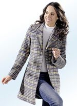 Lange jas met pied-de-poule dessin 