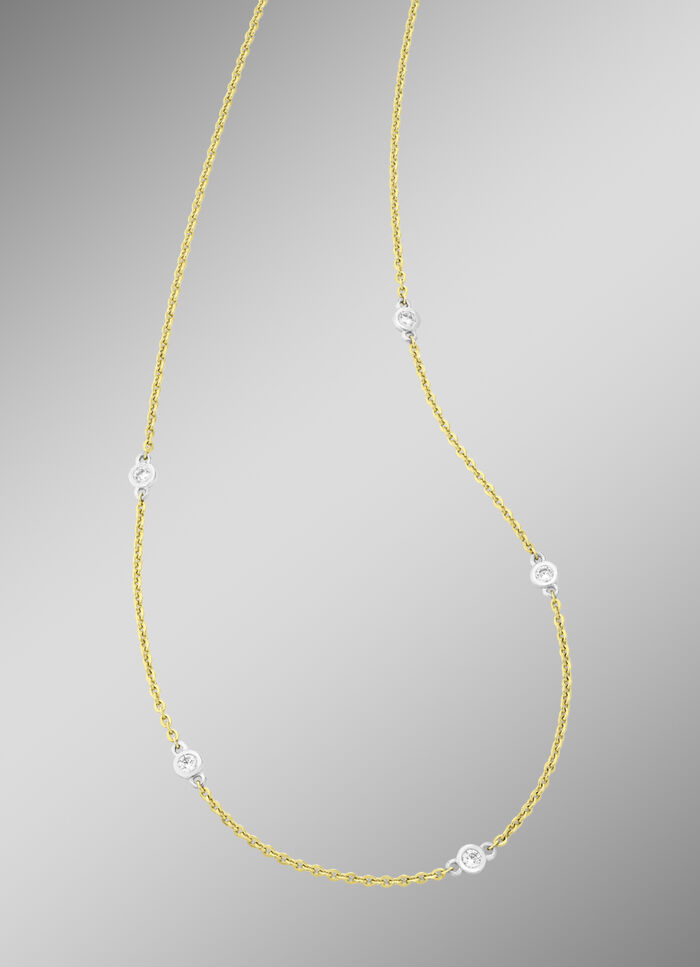 Prachtige ketting in tweekleurig 