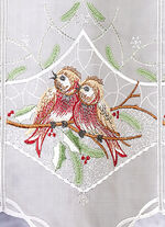 Kort gordijn met doorvoer voor roede 