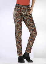 Broek in trendy dierenbont-design 