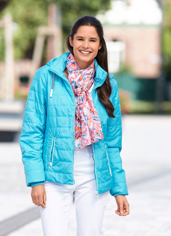 Korte jas met afneembare capuchon 