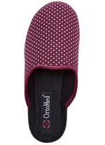 Set van twee pantoffels gemaakt van stippentextiel 1x BORDEAUX 1x ZWART