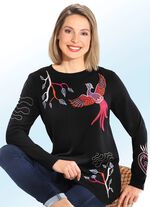 Een trui van zachte, fijngebreide kwaliteit 