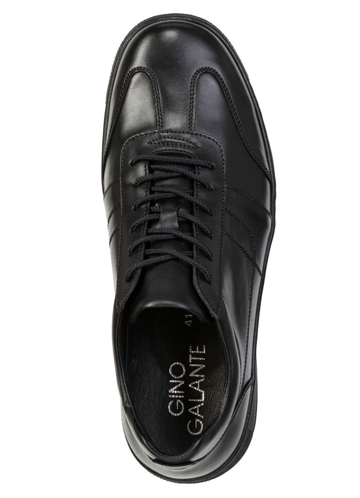 GINO GALANTE, stijlvolle heren veterschoenen met uitneembaar voetbed SCHWARZ