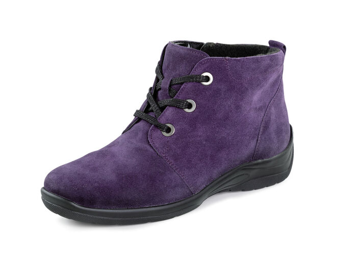 Waldläufer, comfortabele dameslaarzen, winterschoenen, breedte H, met uitneembaar voetbed PAARS