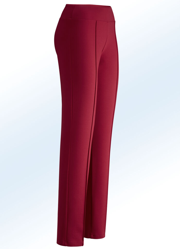 Jerseybroek met een hogere, elastische tailleband ROOD