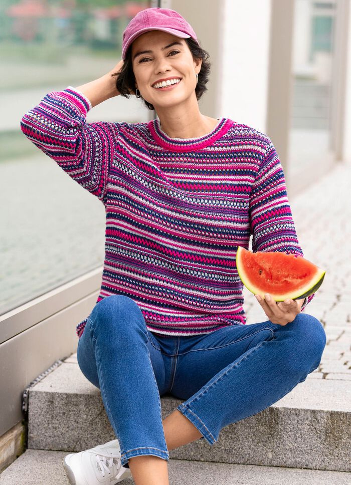 Trui met een mix van patronen in een strependessin 