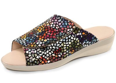 Comfortabele damesmuiltjes, breedte G, met klittenbandsluiting 