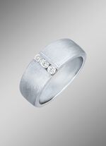 Stijlvolle damesring van platina met diamanten 