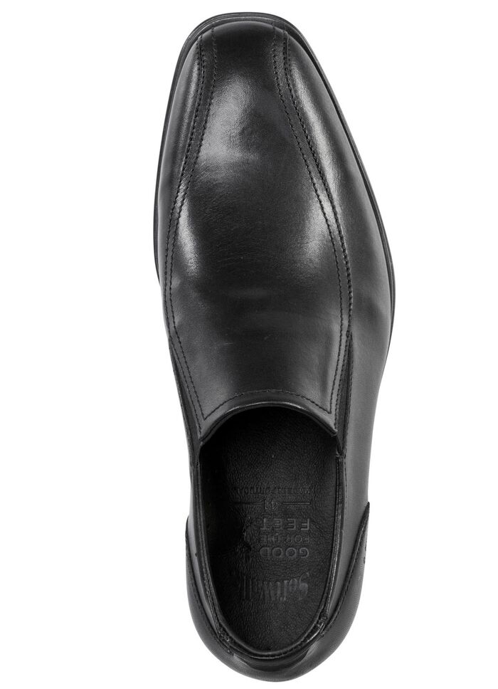 Slippers gemaakt van rundnappaleer ZWART