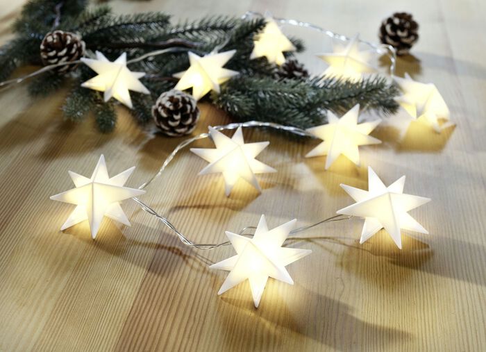 Kerstverlichting op batterijen, 10 lampjes 