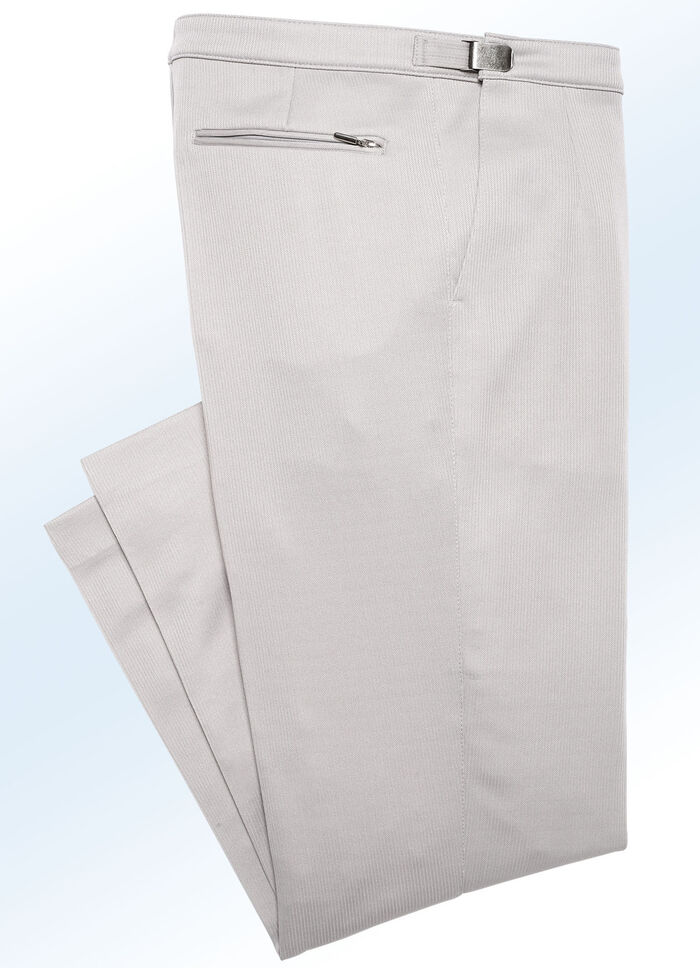 Broek met verstelbare tailleband "Klaus Models" in 4 kleuren LICHTGRIJS