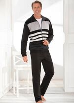 Vrijetijdspak met geribd streepdessin 