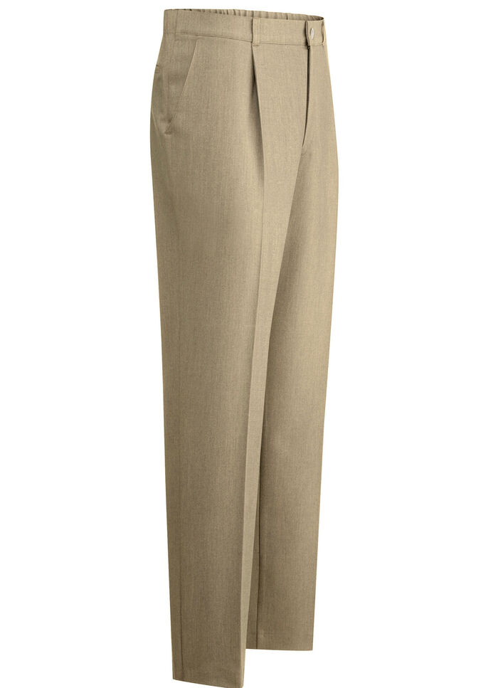 "Klaus Models" broek met plooien in 3 kleuren ZAND GEM&Ecirc;LEERD