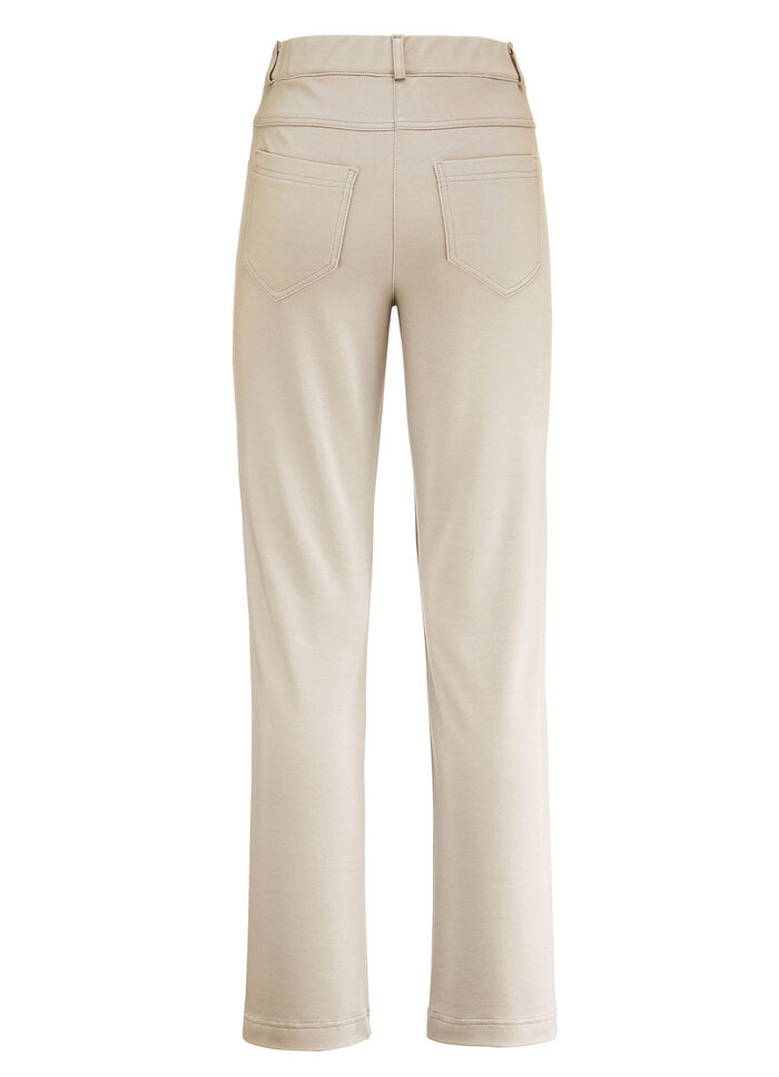 Broek met een aantrekkelijke beenbreedte BEIGE